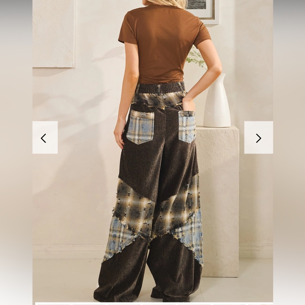 Oli & Hali Leopard and Plaid Pants - Picture 6 of 6